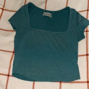 Teal ribbed Urban Outfitters crop top